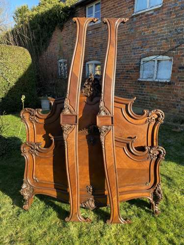 Louis XV style walnut double bed