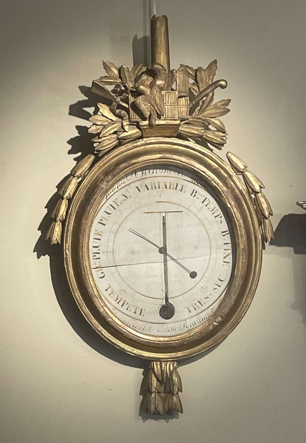18th Century French Gilt Barometer