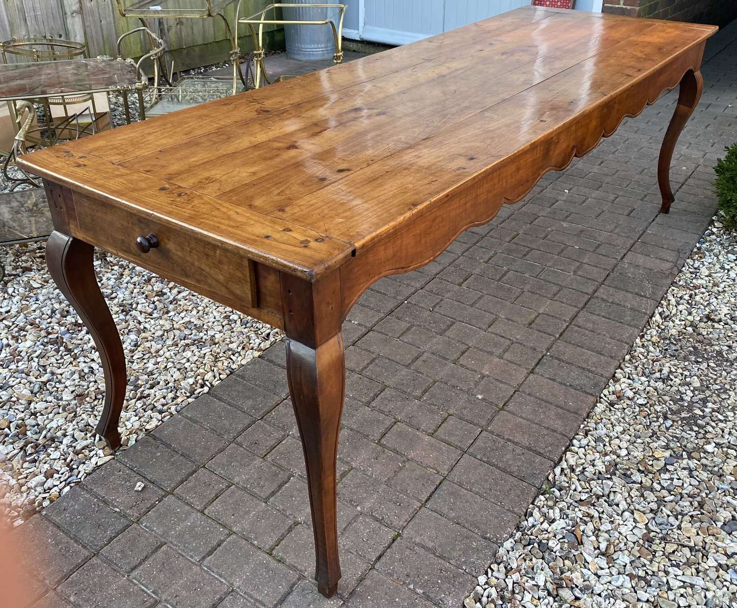 Large French farmhouse table in cherrywood