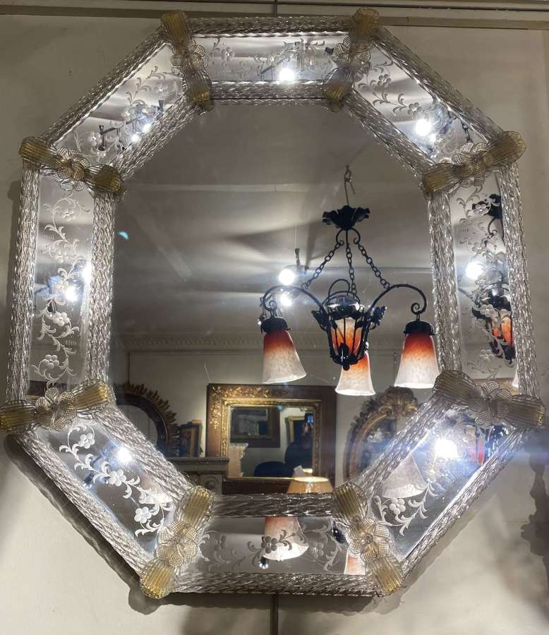 Venetian Murano glass mirror