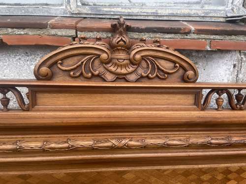 French Walnut Henry II Bed