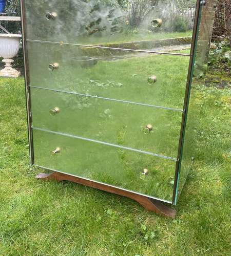 Art Deco mirrored chest of drawers