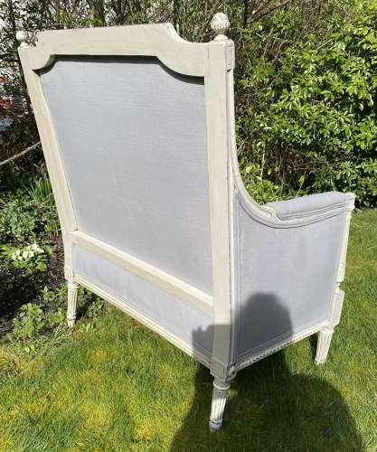 Louis XVI style painted marquise or love seat