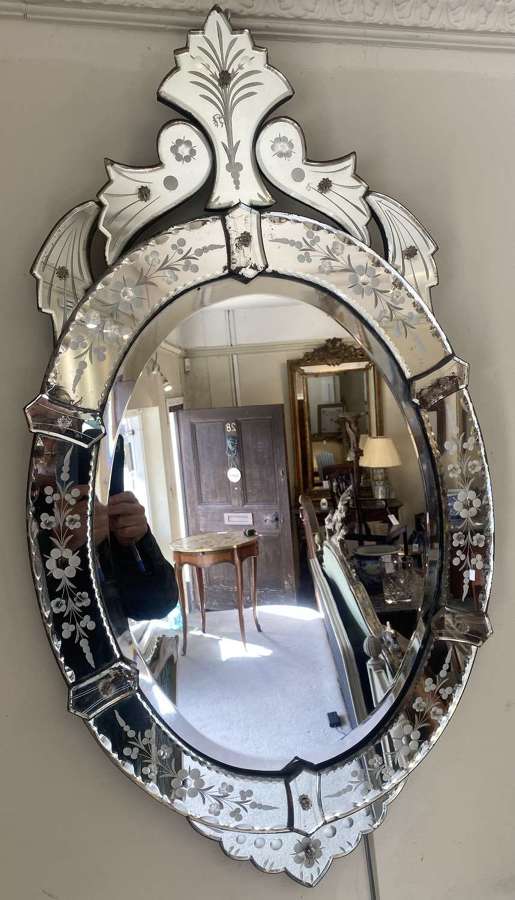 Engraved Venetian mirror