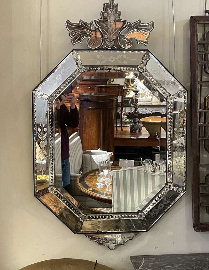Octagonal Venetian Cushion Mirror