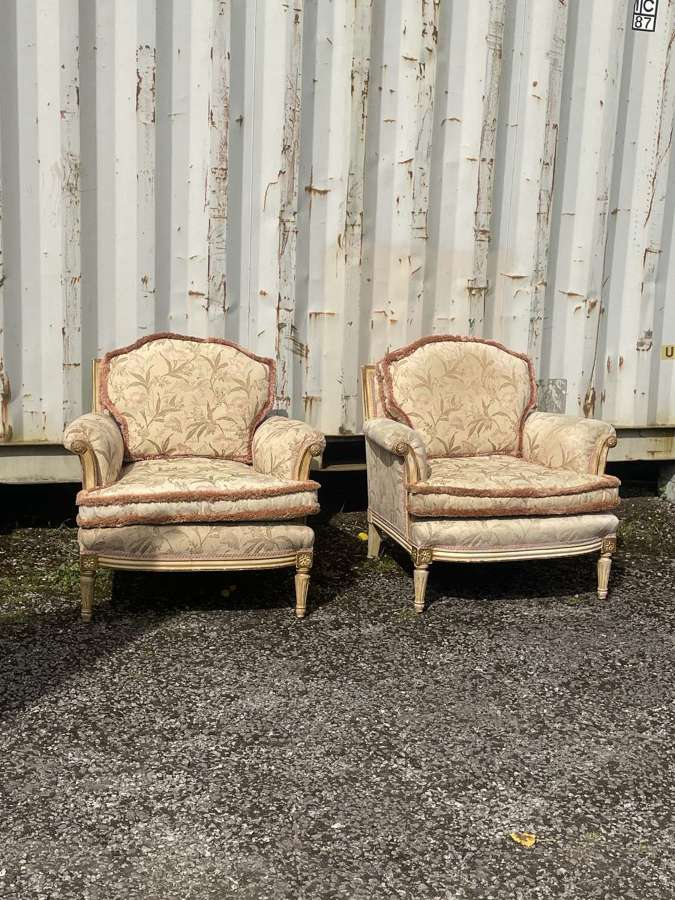 A Pair Of Louis  XVI Style Armchairs
