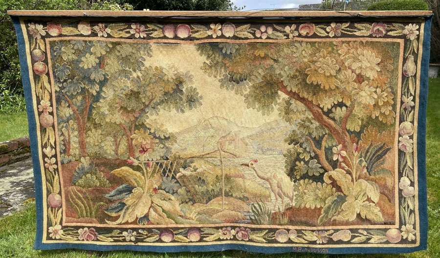 18th Century signed Aubusson Tapestry