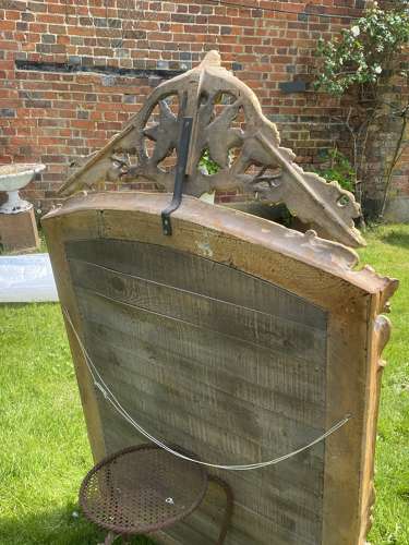 Large carved giltwood margin mirror
