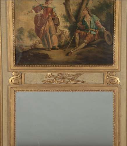 French 19thC Trumeau Mirror