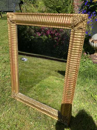 French gilt rippled mirror