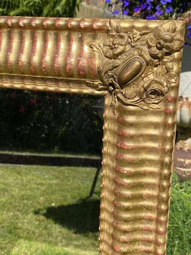 French gilt rippled mirror