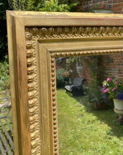 19th Century rectangular gilt mirror