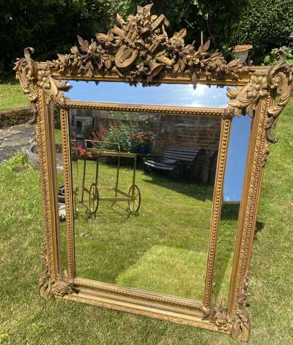 French margin or cushion mirror
