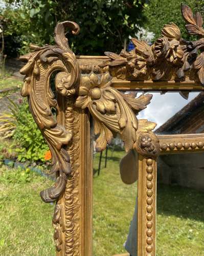 French margin or cushion mirror