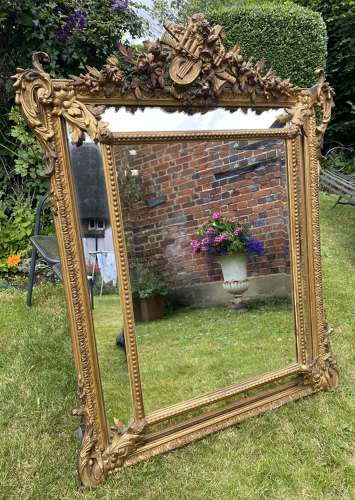 French margin or cushion mirror