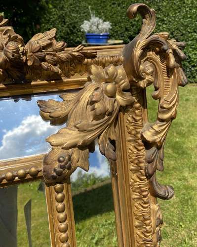 French margin or cushion mirror