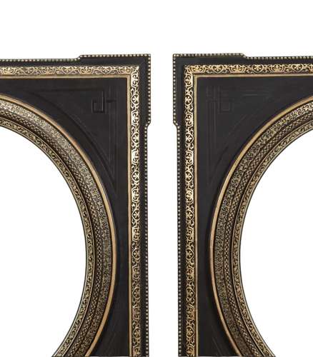 Pair Of Napoleon lll Ebonised Mirrors
