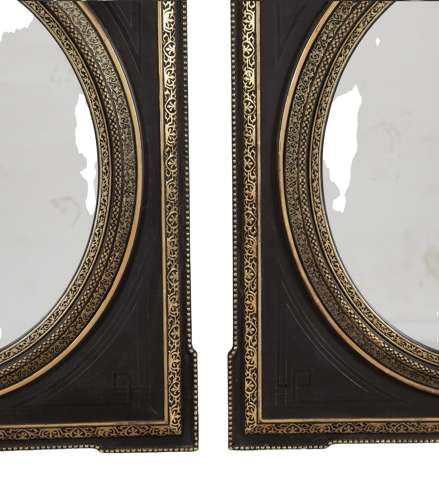 Pair Of Napoleon lll Ebonised Mirrors