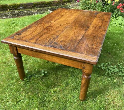 Figured walnut coffee table