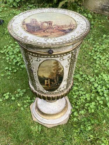 Venetian painted bedside table