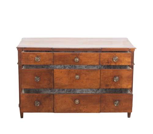 18th C  French Alsace Walnut Commode