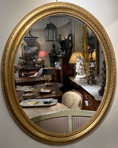 Oval gilt mirror