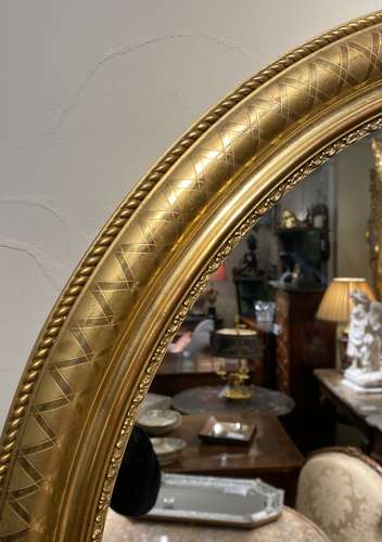 Oval gilt mirror
