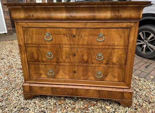 Figured walnut commode