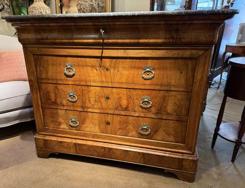 Figured walnut commode
