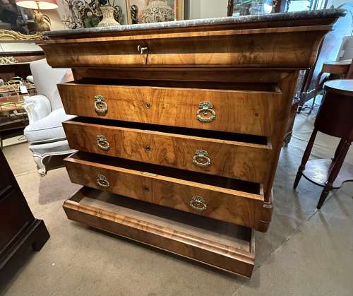 Figured walnut commode
