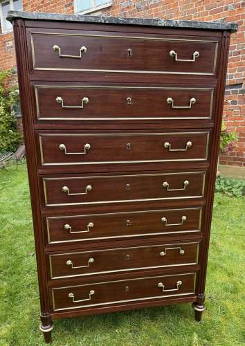 18th Century flame mahogany Semainier