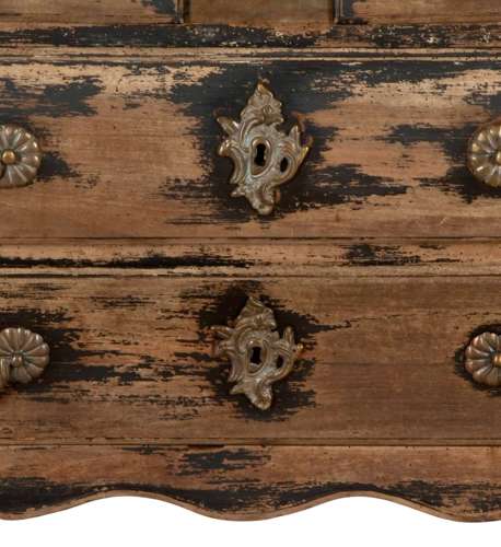 18th Century French Walnut Tombe Commode