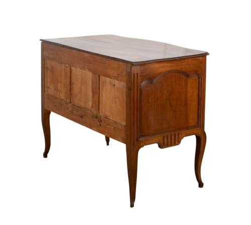 French Louis XV Serpentine Front Walnut Commode