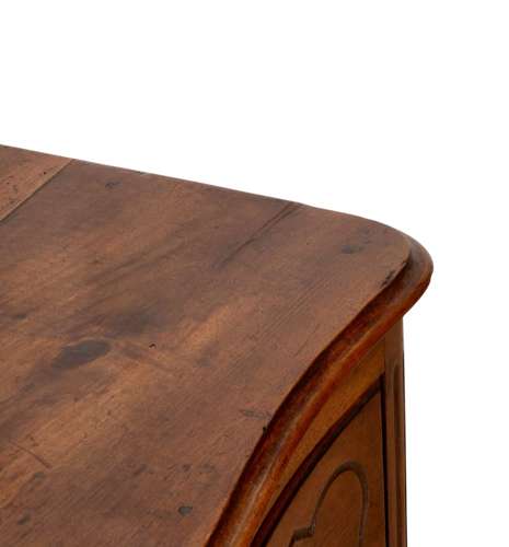 French Louis XV Serpentine Front Walnut Commode