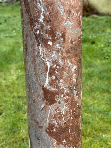 19th Century Rouge Royale marble column
