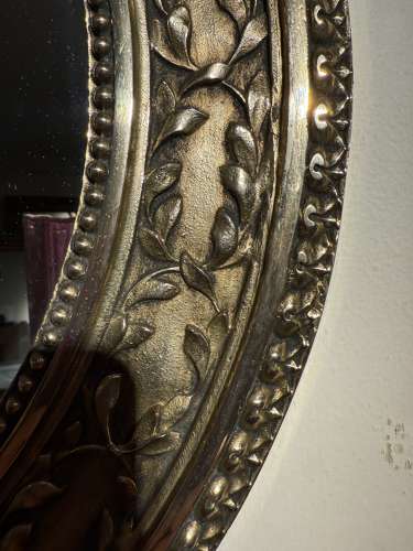 Cast brass mid century mirror