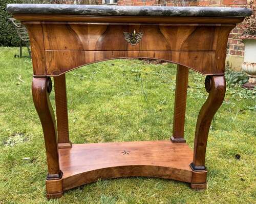 Figured walnut Restauration console table