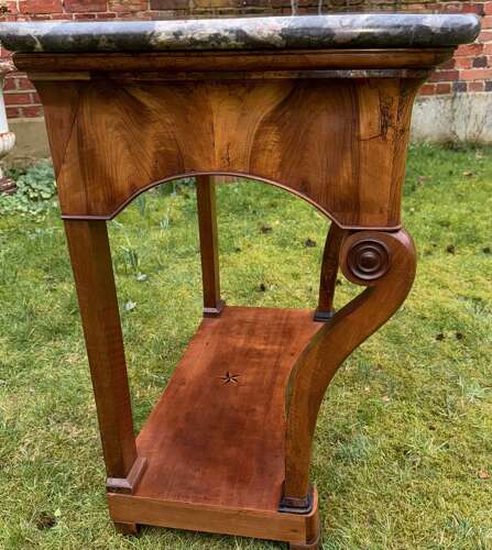 Figured walnut Restauration console table