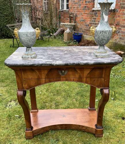 Figured walnut Restauration console table