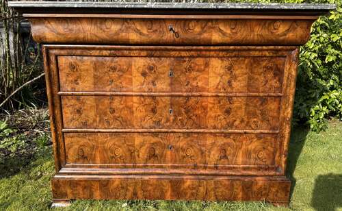 Burr walnut Louis Philippe commode