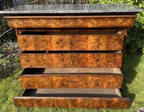Burr walnut Louis Philippe commode