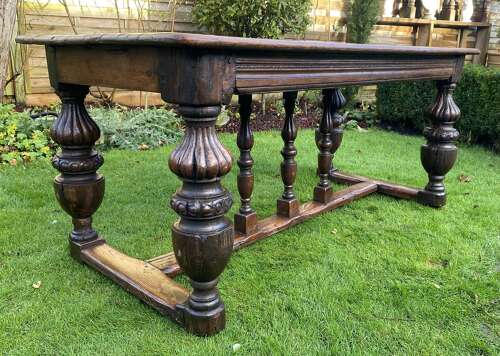 Early oak dining or centre table