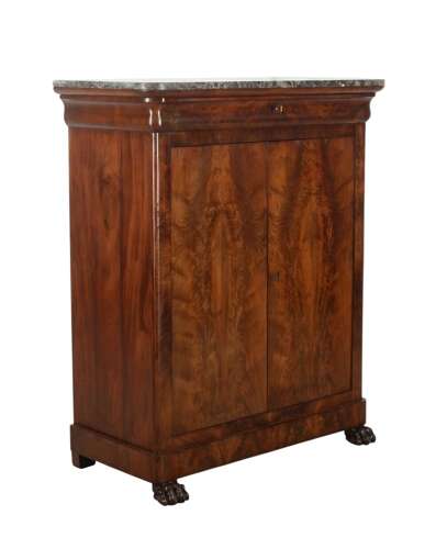 19th Century French Flame Mahogany Cupboard