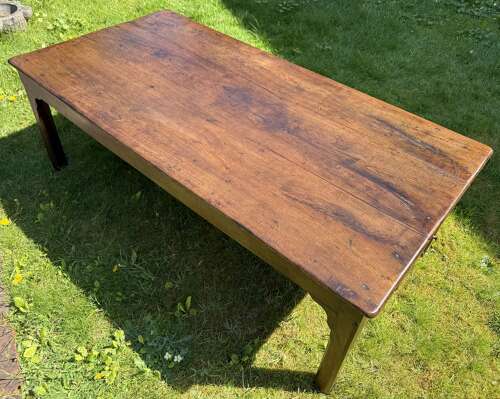 Walnut and oak coffee table