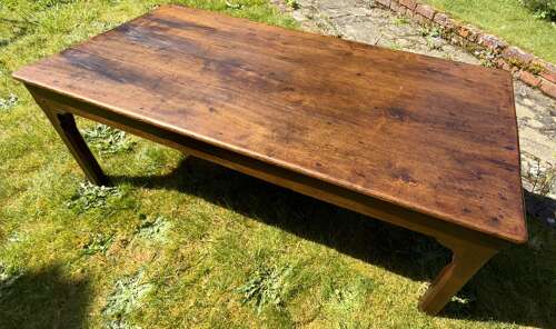 Walnut and oak coffee table
