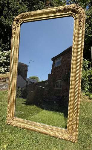 19th Century Louis Philippe ripple mirror