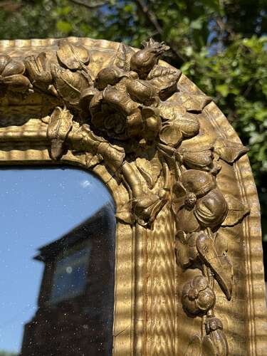 19th Century Louis Philippe ripple mirror
