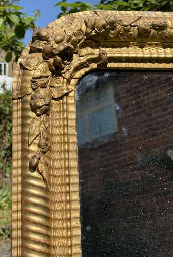 19th Century Louis Philippe ripple mirror