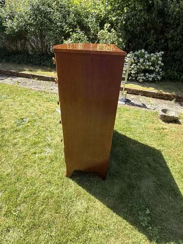 Large Regency Bow fronted chest of drawers