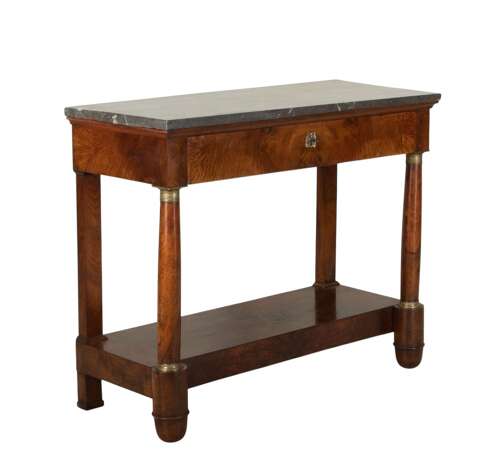19th Century French Empire Walnut Console Table